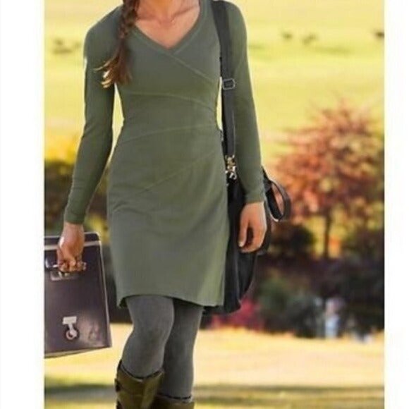 Athleta dress Sunburst nectar V neck green women XS yoga training outdoor - Picture 11 of 11